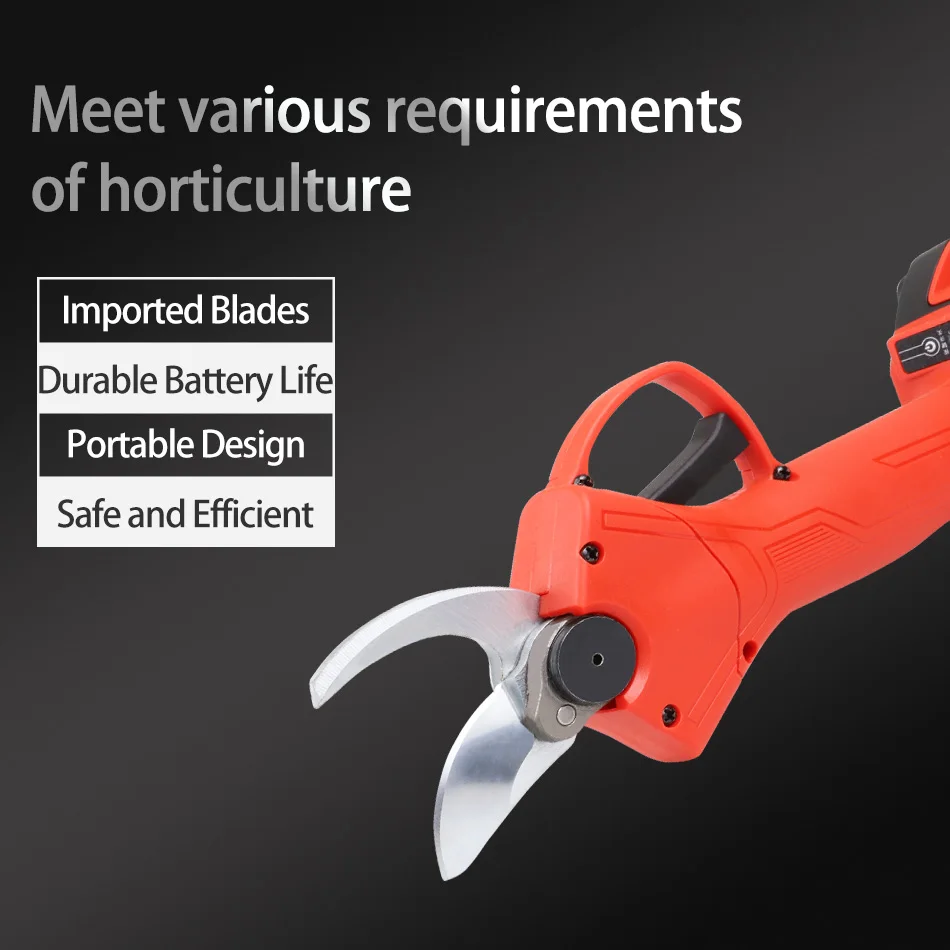 US $97.64 16821v Cordless Pruner LithiumIon Pruning Shear Efficient Fruit Tree Bonsai Pruning Electric Tree Branches Cutter Landscaping