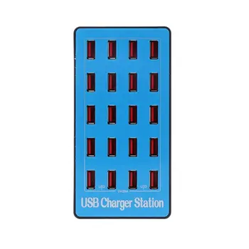 

20-Port Usb Charger Wall Power Adapter 100W Fast Charging Station For Iphone For Ipad For Samsung For Huawei Smartphone Table