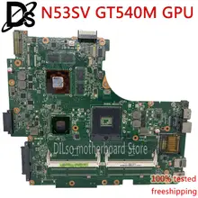 KEFU N53SV płyta główna ASUS N53S N53SV N53SN N53SM laptopa płyty głównej GT540M 1G pamięci wideo Test pracy 100 oryginalny tanie tanio NONE PROCESOR NA PŁYCIE SATA Używane WIFI 6 (AX) WIFI (AC) Bluetooth v5 0 1x RJ45 16 GB İntel Przycisk funkcyjny DDR3