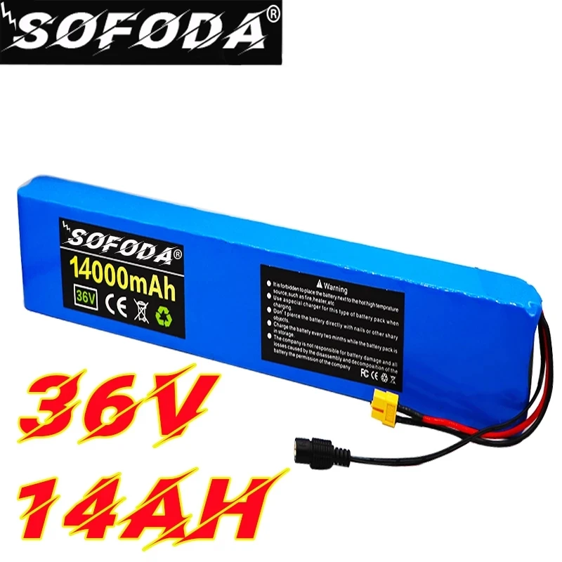 Е байка 36В 10S4P 14Ah 750 Вт высокой мощности power14000mah емкость 18650 литиевая батарея пакет фара для электровелосипеда