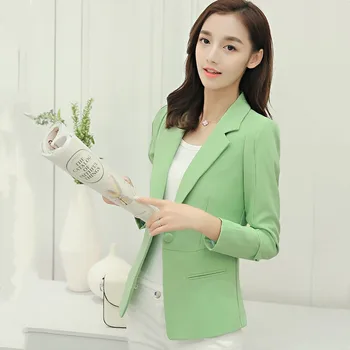 

Real shot wild casual small suit 2019 spring and autumn new fashion women's Korean version of the slim slim suit jacket