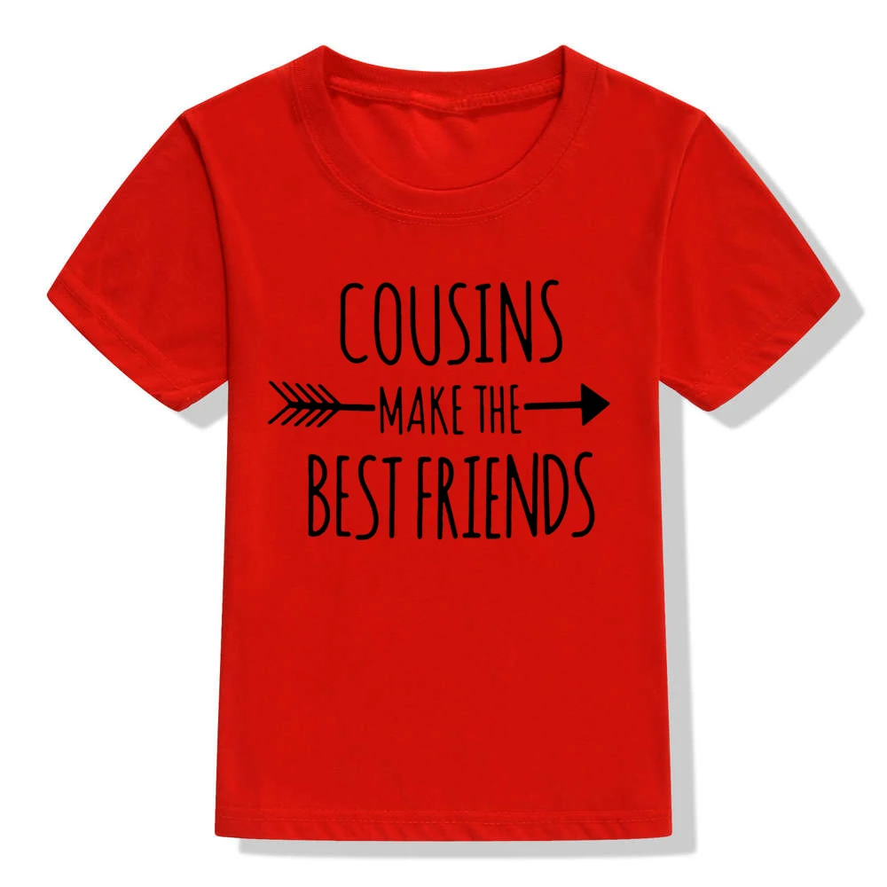 Cousins/Модная Детская футболка с лучшими друзьями футболка для мальчиков и девочек праздничная одежда Забавные футболки, модная детская одежда Прямая поставка