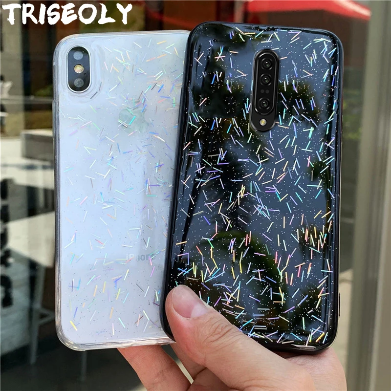 Яркими блестками чехол для Oneplus 8 Pro 1 + 8T One Plus 9 лазерного дождя блестящий телефона