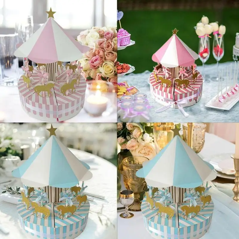 

Carousel Candy Box Practical Romantic Wedding Birthday Party Decoration Guest Favors Gifts Novelty and Beauty Party Decoration