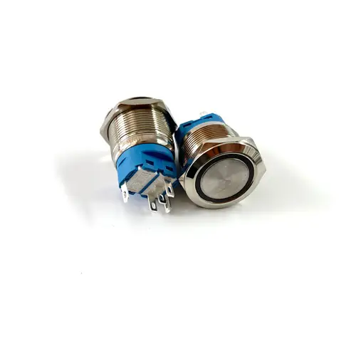 12/16/19/22mm Waterproof Metal Push Button Switch LED Light Momentary Latching Car Engine Power Switch 5V 12V 24V 220V Red Blue - Image 4
