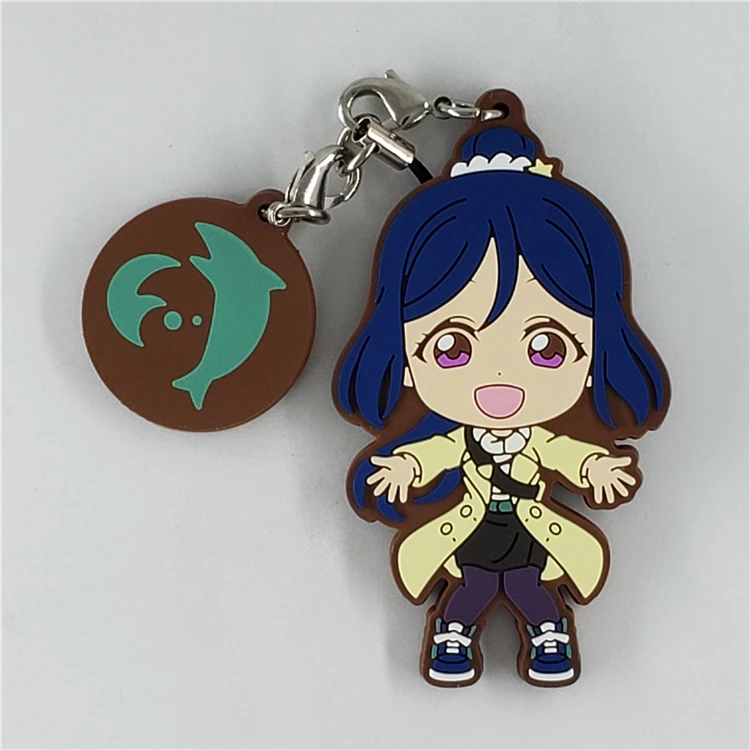 Любовь Live Lovelive Солнечный свет Aqours аниме Рубин Yoshiko Hanamaru You Dia Riko Kanan Mari над радугой резиновый брелок - Цвет: 09 Matsuura kanan