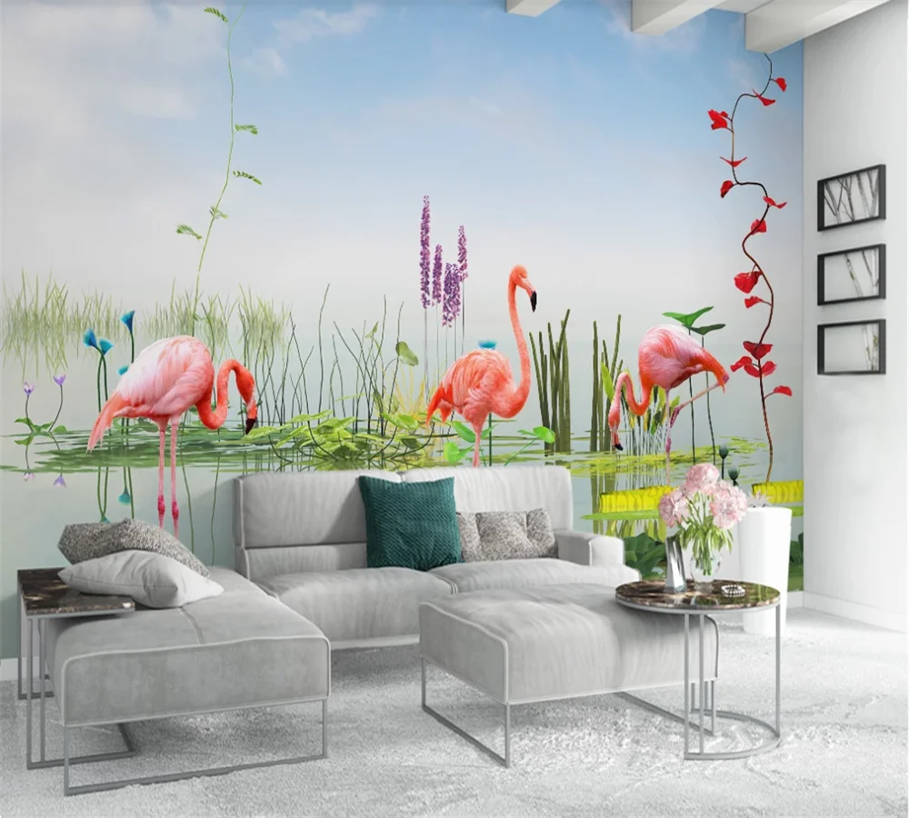 Пользовательские 3D обои росписи современный простой небольшой свежий Лотос пруд