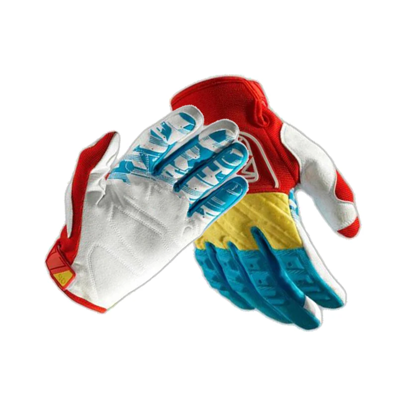 Полный палец Спорт на открытом воздухе мотоциклетные перчатки шоссейные велосипедные перчатки гоночные перчатки мужские и женские перчатки для верховой езды перчатки для горного велосипеда - Цвет: Серебристый