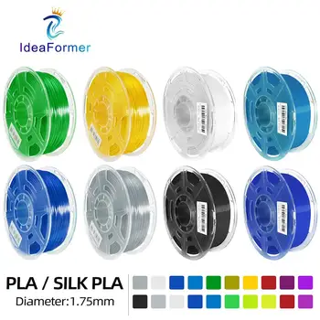 Ideaformer-Filamento PLA silk-pla de 1,75mm, 1KG, carrete transparente, materiales de impresión de plástico 3D consumibles, multicolor, Filamento.