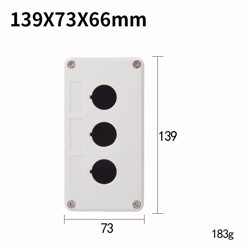 Водонепроницаемый кнопочный блок переключатель управления 12345 отверстие положение промышленный переключатель индикатор светильник пластиковый аварийный стоп чехол 22 мм - Цвет: white3