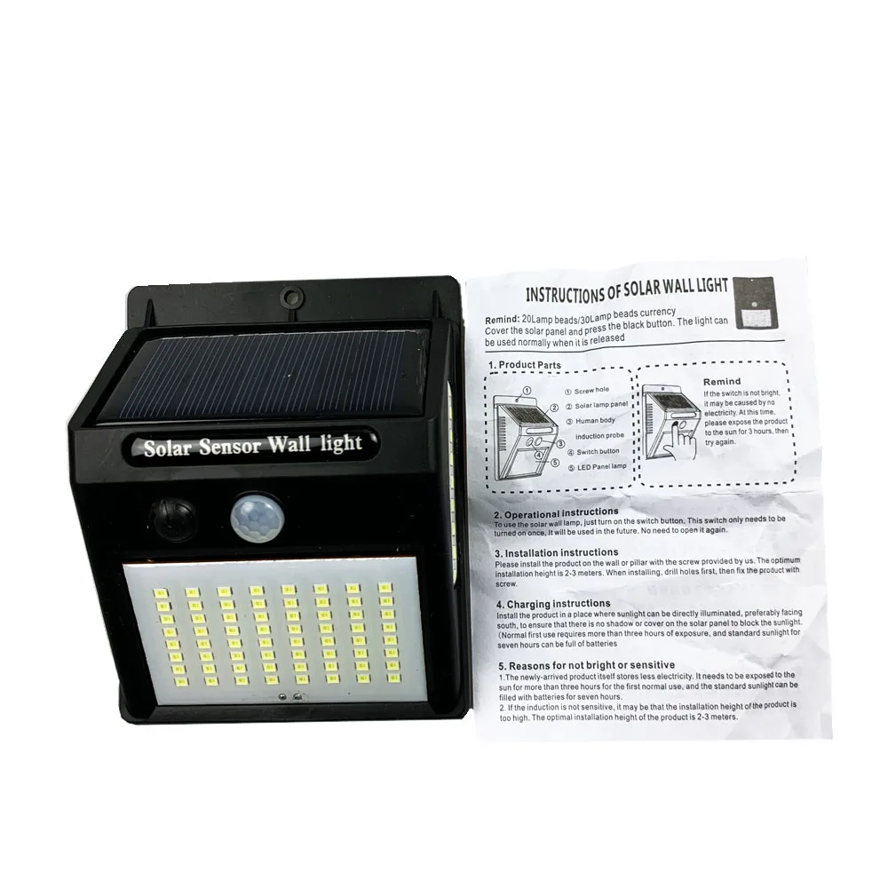 1/2/4pcs 100 LED Solar Light Outdoor Waterproof 3-side Solar Sunlight Powered Lamp PIR Motion Sensor Wall Lamp for Garden Decor 1/2/4pcs 100 LED Solar Light Outdoor Waterproof 3-side Solar Sunlight Powered Lamp PIR Motion Sensor Wall Lamp for Garden Decor