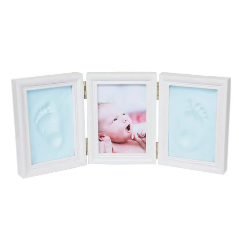 Skup Dla dzieci dla dłoni i stóp druku ręce stopy formierka ramka na zdjęcia dla dzieci z pokrywą linii papilarnych błoto zestaw wzrostu dziecka pamiątkowy prezent