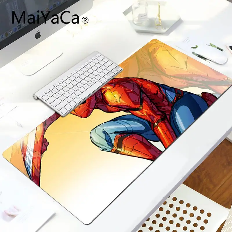 MaiYaCa ваш собственный коврик Marvel Человек-паук компьютерная игровая мышь коврики для ноутбука игровая мышь Lockedge коврик для мыши игровой коврик для мыши - Цвет: LockEdge 30X90cm