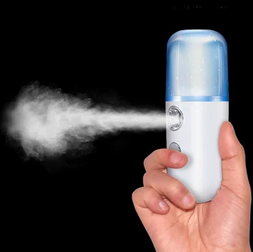 by dhl 50pcs Portable USB Rechargeable Nano Mister Humidifier Cooling Mini Face Humidifier Eyelash Extensions Spraye