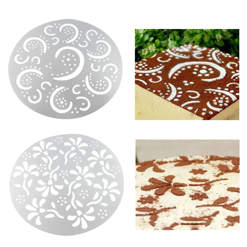 4 шт./лот ПВХ формочка для распыления кофейного сахарного порошка сито формочки