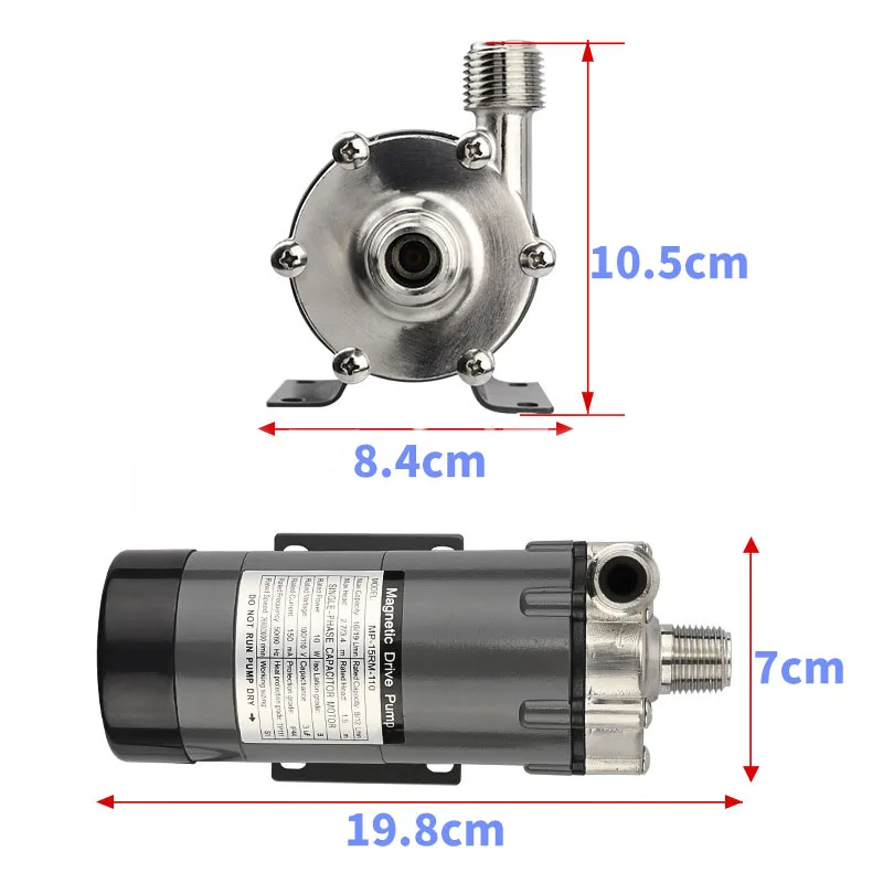 220 В 110 В для приготовления в домашних условиях пива высокой температуры 140 градусов Цельсия пищевой магнитный насос без самовсасывания насос 9l-10л/мин