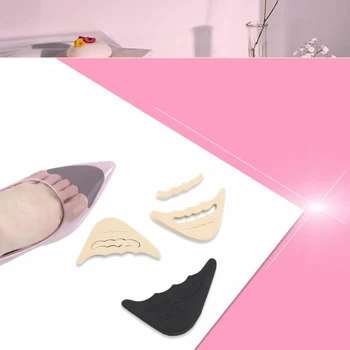 

1 Pair Women High Heel Half Forefoot Insert Toe Plug Cushion Pain Relief Protector Large Shoes Toe Front Filler Adjustment