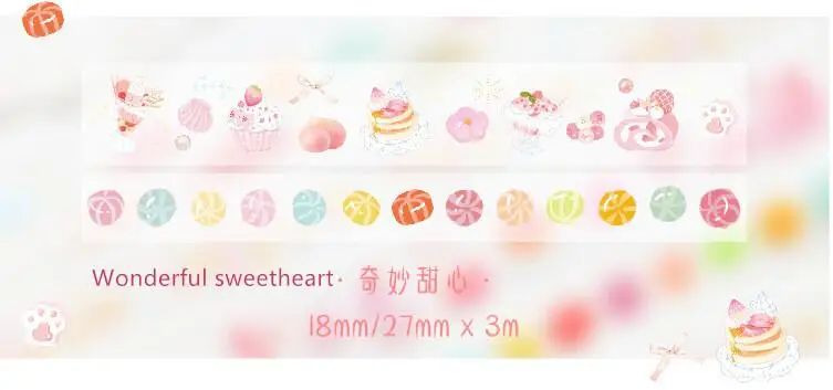 Wonderful Sweetheart Ретро Bullet Journal красивые цветы прозрачная васи лента клейкая лента DIY Скрапбукинг наклейка этикетка маскирующая ПЭТ лента - Цвет: Wonderful Sweetheart