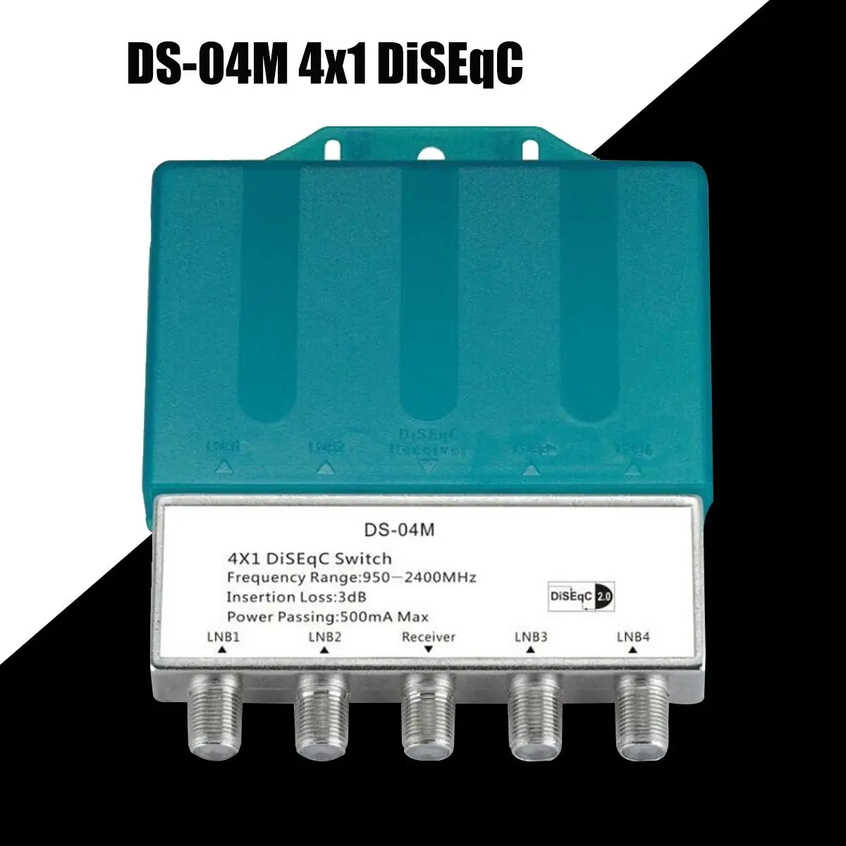 LEORY DS-04M 4x1 DiSEqC 2,0 4 в 1 с дождевиком переключатель спутниковый LNBF блюдо мультипереключатель для FTA приемник