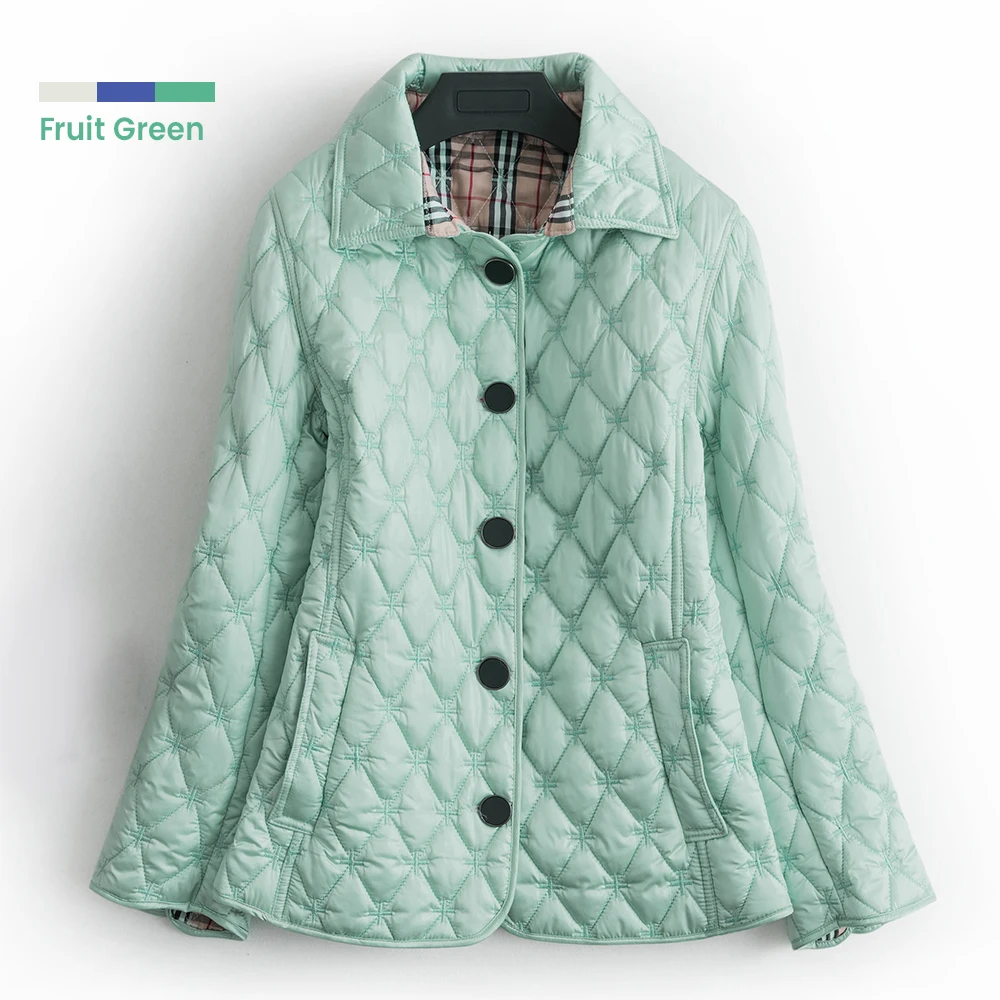 AMOR LIVE, женское модное однобортное теплое пальто с отворотом, Женская утолщенная клетчатая куртка, женское однотонное повседневное пальто, зимняя Новинка