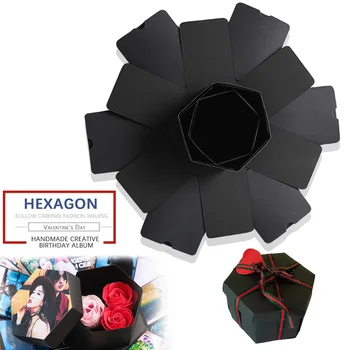 

Lovely Surprise Explosion Couple Box Love Memory Diy Photo Album for Valentine Birthday Anniversary Gift Boxes