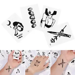 100 Pcs Party Supplies Body Art Tattoo Sticker Men and Women Waterproof Mixed Styles Tattoos Stickers Temporary