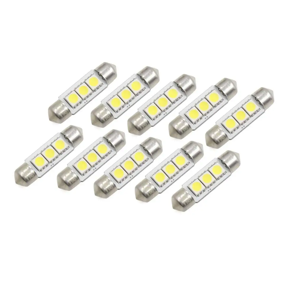 10 шт. 36 мм холодный белый 3 5050 SMD светодиодный Canbus без ошибок автомобильный фестон