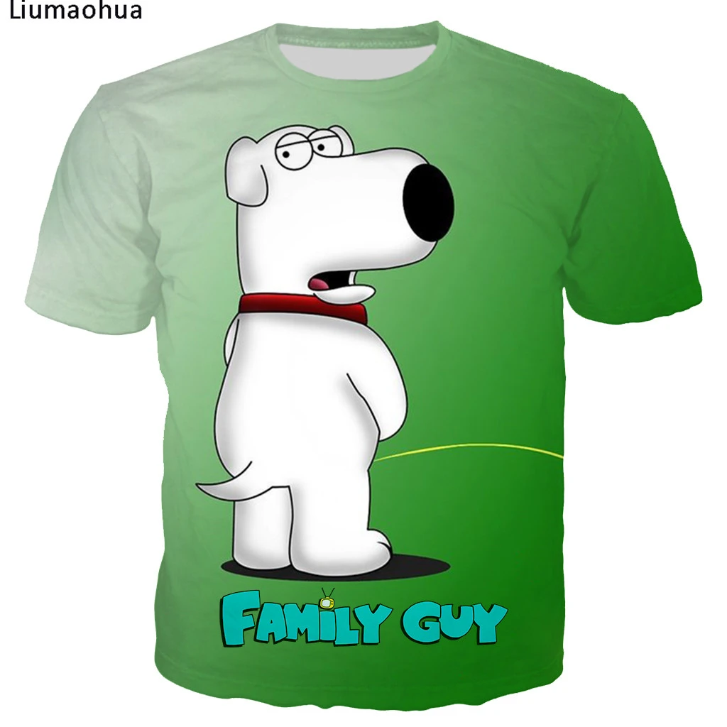 Liumaohua verano Anime familia Brian Griffin T de los hombres 3D manga corta Tops Hip Hop Jersey|Camisetas| - AliExpress