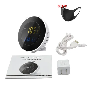 

Digital CO2 Detector Carbon Dioxide Gas Leak Detector CO2 Analyzer Monitor with Alarm System White Air CO2 Gas Detector Sensor