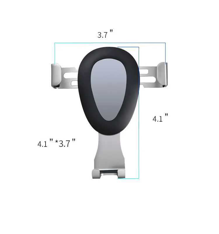 Gravedad soporte de telefono de coche soporte de Venture de aire de telefono en coche No magnetico Auto soporte móvil - Цвет: silver