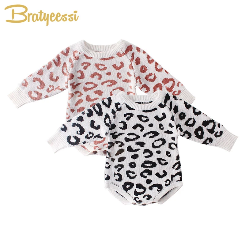 leopard baby romper
