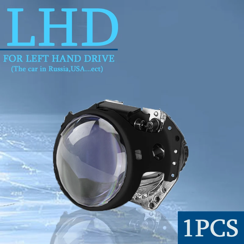 DERI 2 шт. 3,0 дюймов би-ксенон Hid объектив проектора синяя пленка для Hella 5 fit D1S D2 D3 D4 лампы ксеноновые фары для мотоцикла - Цвет: 1pcs LHD Hand Driver