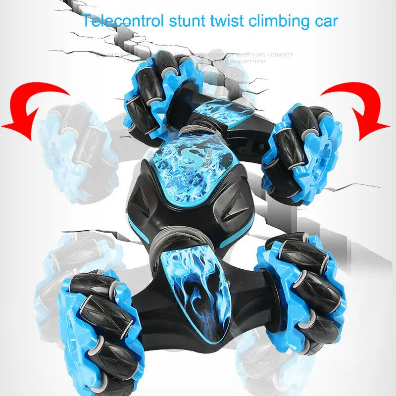 

Hot 2.4G Stunt RC Car Remote Control Car Twisting Deformable Vehicle Light Music Drift Dancing Side Driving RC Electric Model To