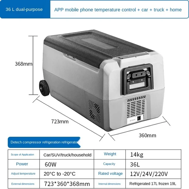 car refrigerator Car Refrigerator Mini Portable Compressor Deep Freezer 36/50/60L Dual Zone Fridge Auto AC DC12/24V Camping Outdoor Travel Home mini fridge for car Car Fridges & Heaters