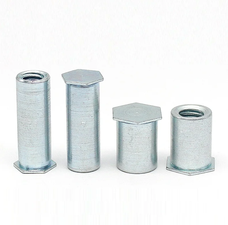100pcs M4*5/6/7/8/9/10/11/12/16/18/20/21/22/23/24/25/30 Blind hole pressure riveting stud nut column OD=6 | Обустройство дома