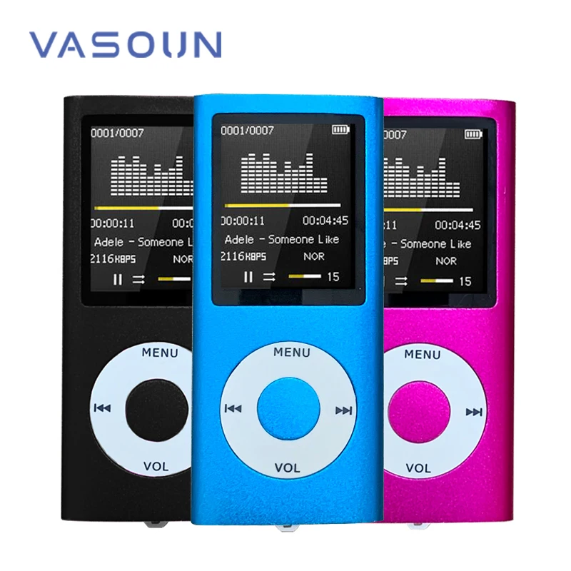 Mp3-плеер VASOUN 1 8 дюйма ГБ с поддержкой FM-радио и встроенной памяти | Электроника
