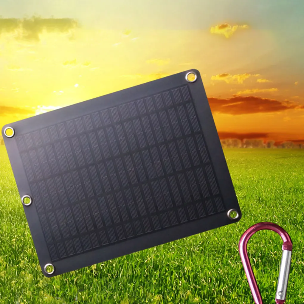 5W 5V 1A Solar Panel Mobile Phone Power Bank Outdoor Charge Tablet Charger Portable Backpack USB Sunpower