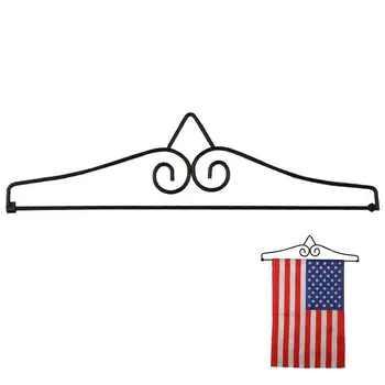 

Garden Flag Hanger Wrought Iron Flag Stand Holder Adjustable Flag Accessory For Outdoors Courtyard Decor