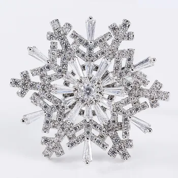 

Female Luxury Double Inlay Rhinestone Snowflake Ring For Bridal Promise Wedding Ring Rotatable Open Ring Christmas Gift