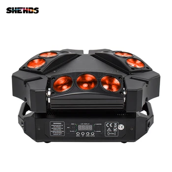 

MINI LED 9x10W Spider Light RGBW DMX512 LED Spider Moving Head Beam Light Used In DJ Disco Bar KTV Stage Lighting SHEHDS