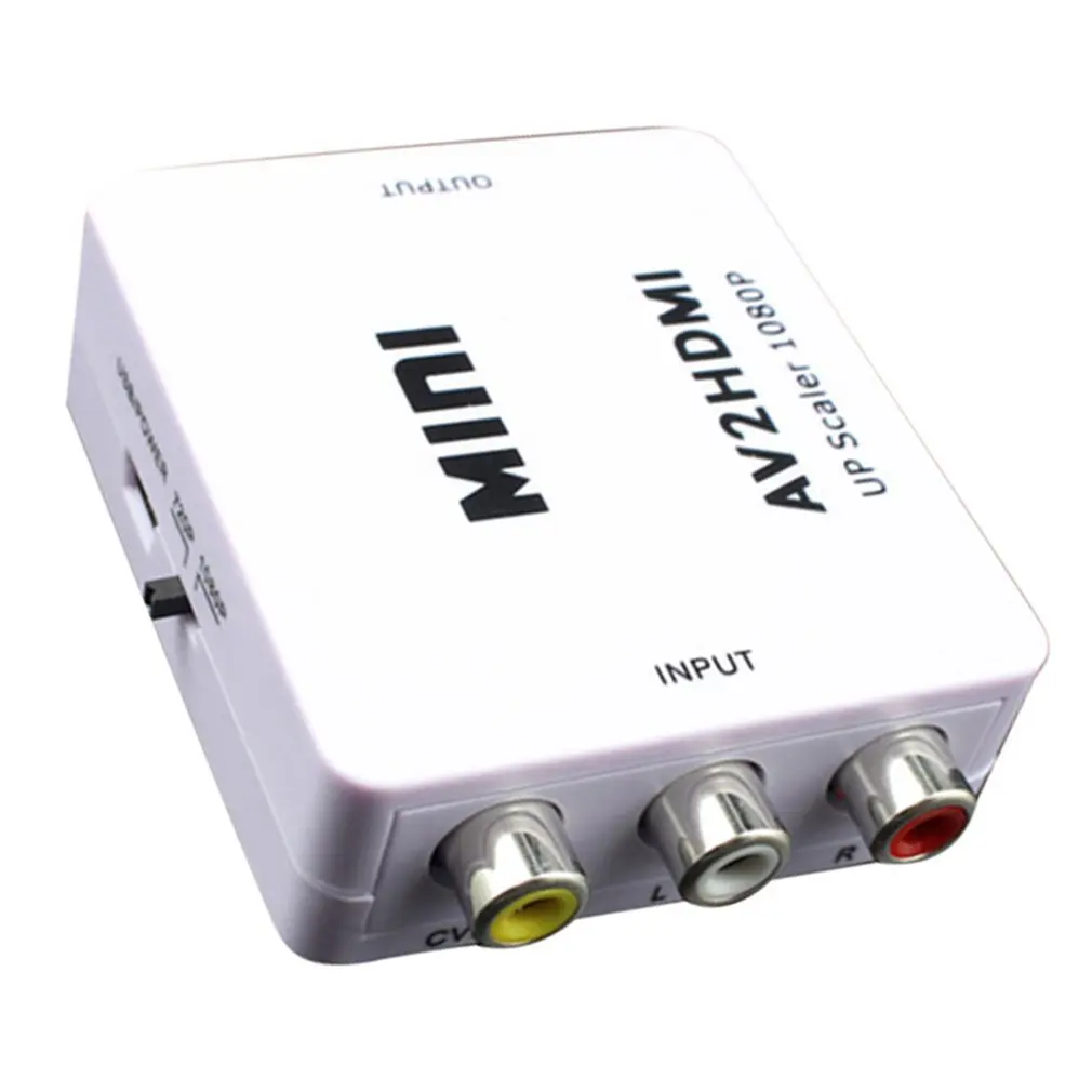Преобразователь Av в Hdmi Hd Av2Hdmi композитный Cvbs 3Rca 1080P преобразователь адаптер видео