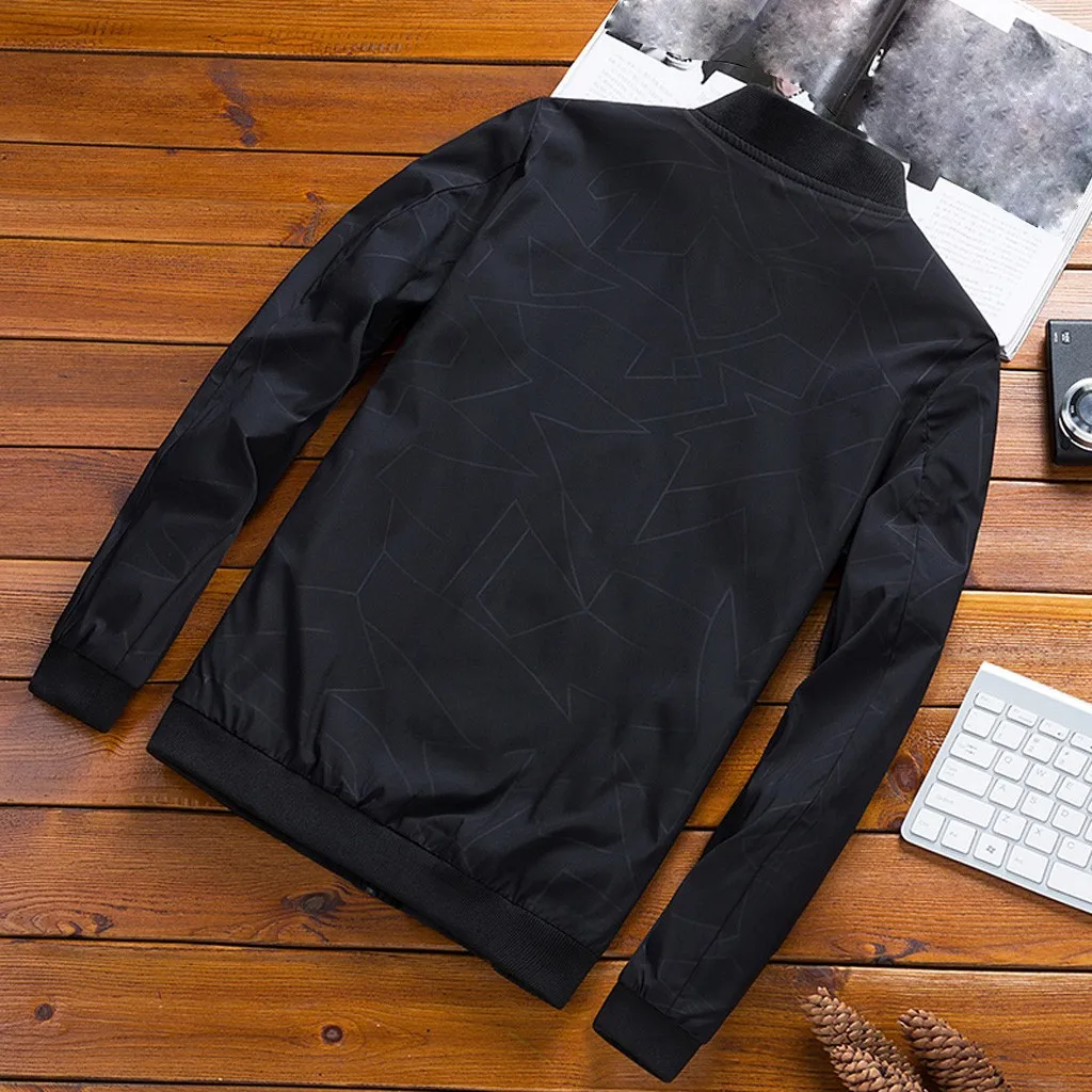 Прямая поставка Мужская осенне-зимняя повседневная модная однотонная куртка на молнии топы 3XL хип хоп Slim Fit Pilo US размер