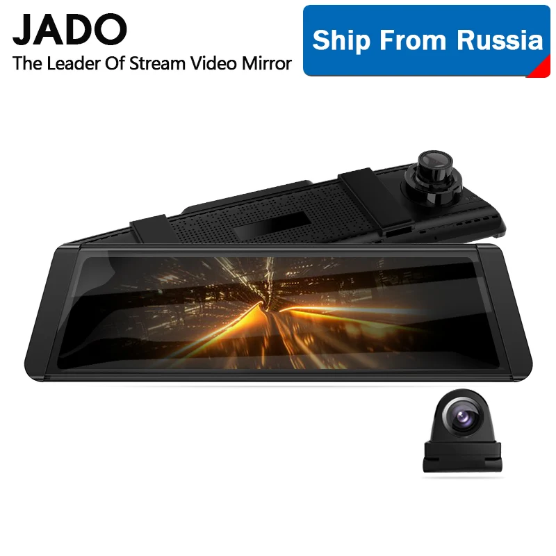 JADO T650C видеорегистратор поток зеркало заднего вида Автомобильный Камера FHD 1080P