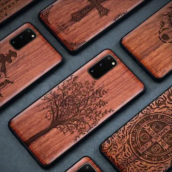 

Luxury Wood Case For Samsung Galaxy Note 9 8 10 Pro S10 Plus 100% Wood Case For Galaxy S20 plus S20 ultra Full Protective Coques