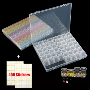 

28/56 Cells Diamond Painting Tools Beads Container Diamond Painting Accessories Rhinestones Storage Case Organizer Dropshipping