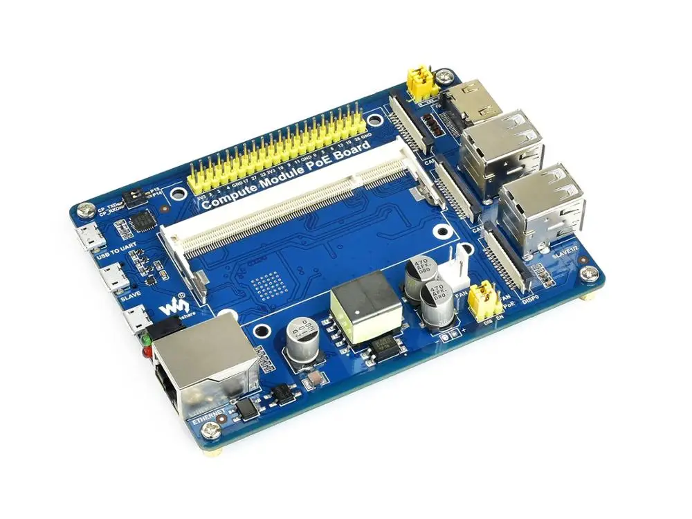 Плата ввода вывода для компьютера Waveshare с функцией PoE Raspberry Pi см3/CM3L/см3 +/см3 +