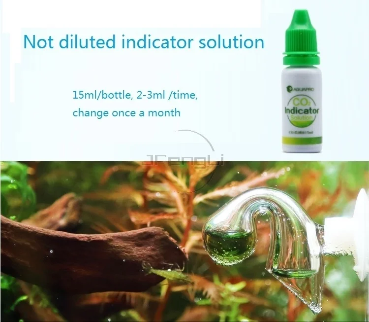Aquarium CO2 monitor ADA Style VIV long-term carbon dioxide detector 15ml monitoring liquid Hang on Testing Kit Fish Tank Plant