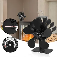 5-Blade Heat Powered Stove Fan for Wood / Log Burner/Fireplace Quiet Environmental Fan Heater Tool Efficient Heat Distribution