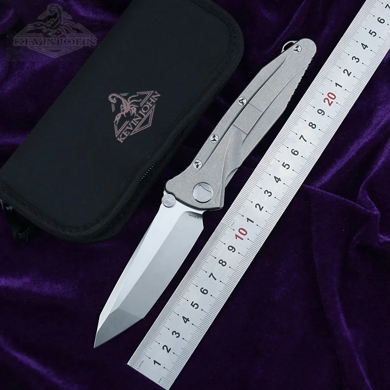 Kevin John Delta складной нож S35VN лезвие titanium ручка Отдых Охота Выживание Карманный Кухня фруктовые ножи