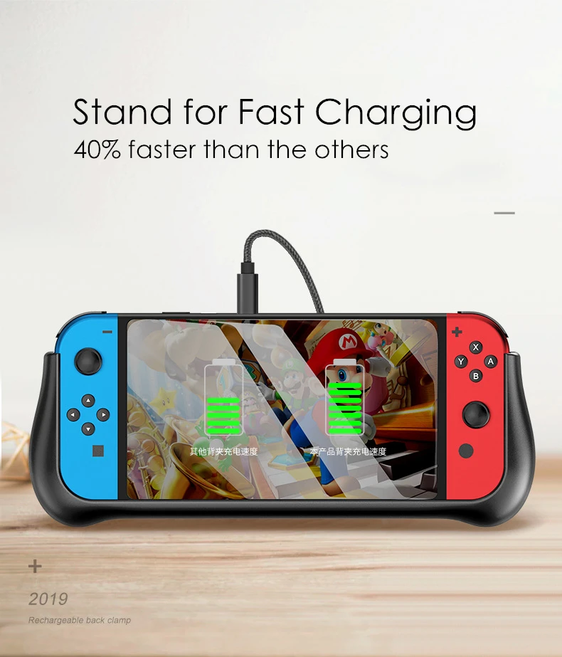 Для nintendo аккумулятор зарядное устройство чехол портативный Банк питания 2 в 1 10000 мАч чехол для nintendo Аккумулятор Чехол